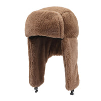 Winter plush Lei Feng hat for men and women, Korean version, warm imitation rabbit fur cold hat, outdoor cycling, cold proof, Northeast thick cotton hat