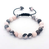 8mm Tiger Eye Stone Beads Bracelet Adjustable Braided Rope Bangles Natural Lava Rock Men Women Yoga Healing Balance Bracelets