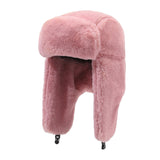 Winter plush Lei Feng hat for men and women, Korean version, warm imitation rabbit fur cold hat, outdoor cycling, cold proof, Northeast thick cotton hat