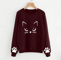 Cat Print Sweatshirts