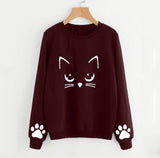 Cat Print Sweatshirts