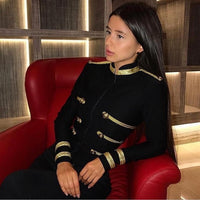 Women's Elegant Long Sleeve Bandage Jacket