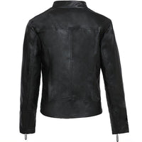 Women  Winter Black Faux Leather Jackets
