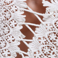 women lace Tops slash neck backless shirt off the shoulder t-shirt solid long flare sleeve Ruffle Crop Tops chiffon blusas