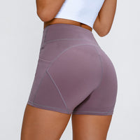 Anti-sweat Plain Sport Athletic Shorts for Women