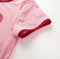 Summer Love heart Print Short Sleeve T-Shirt