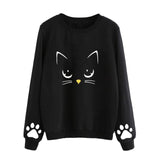 Cat Print Sweatshirts