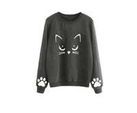 Cat Print Sweatshirts