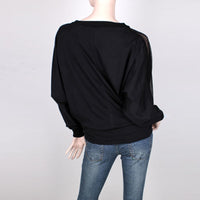 Mesh Patchwork Loose Tees Top
