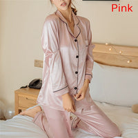 2 Piece Womens Silk Satin Pajamas