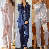 2 Piece Womens Silk Satin Pajamas