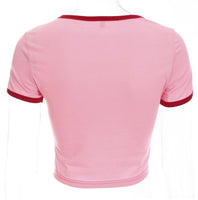 Summer Love heart Print Short Sleeve T-Shirt