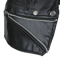 Plus Size Women Winter Gothic Black Faux Leather Jacket