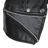 Plus Size Women Winter Gothic Black Faux Leather Jacket