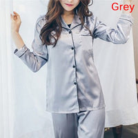 2 Piece Womens Silk Satin Pajamas