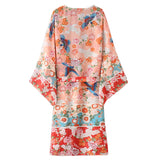 Women's  Floral Printed Long Sleeve Kimono