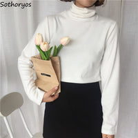 Retro Chic Long Sleeve Turtleneck