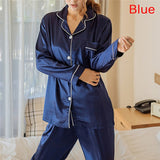 2 Piece Womens Silk Satin Pajamas