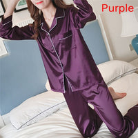 2 Piece Womens Silk Satin Pajamas