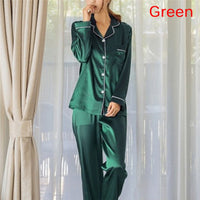 2 Piece Womens Silk Satin Pajamas