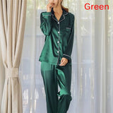 2 Piece Womens Silk Satin Pajamas