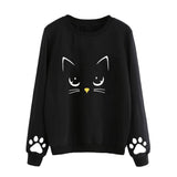 Cat Print Sweatshirts