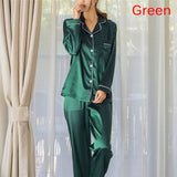 2 Piece Womens Silk Satin Pajamas