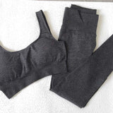 2PCS/Set Seamless Fitness Women Yoga Suit