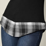 Women T Shirt V-Neck Buttons Long Sleeve