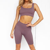 2PCS/Set Seamless Fitness Women Yoga Suit