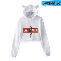 Apex Legends Print Hoodies Sweatshirts Women Cat ears with hood hoodies