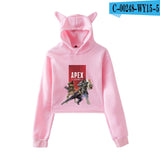 Apex Legends Print Hoodies Sweatshirts Women Cat ears with hood hoodies