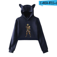 Apex Legends Print Hoodies Sweatshirts Women Cat ears with hood hoodies