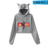 Apex Legends Print Hoodies Sweatshirts Women Cat ears with hood hoodies
